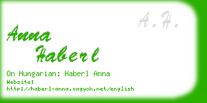 anna haberl business card